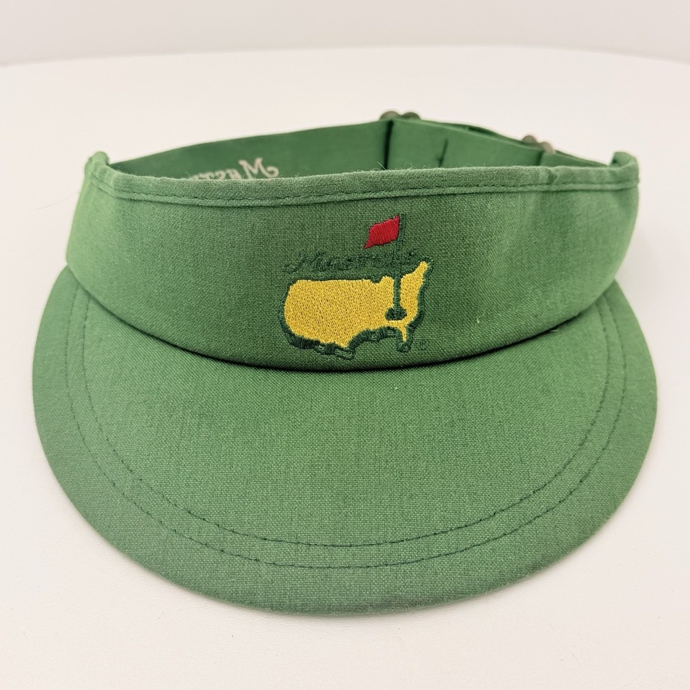 Masters Augusta National Green Golf Visor Hat USA Vintage Needle Strap